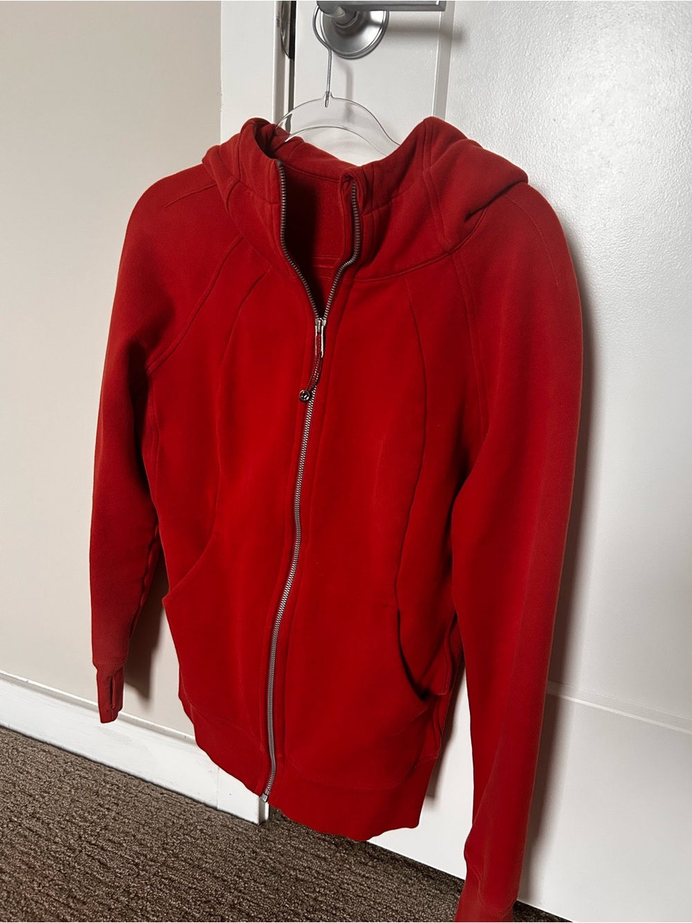 lululemon athletica women’s autumn orange Scuba Full-Zip Hoodie Jacket